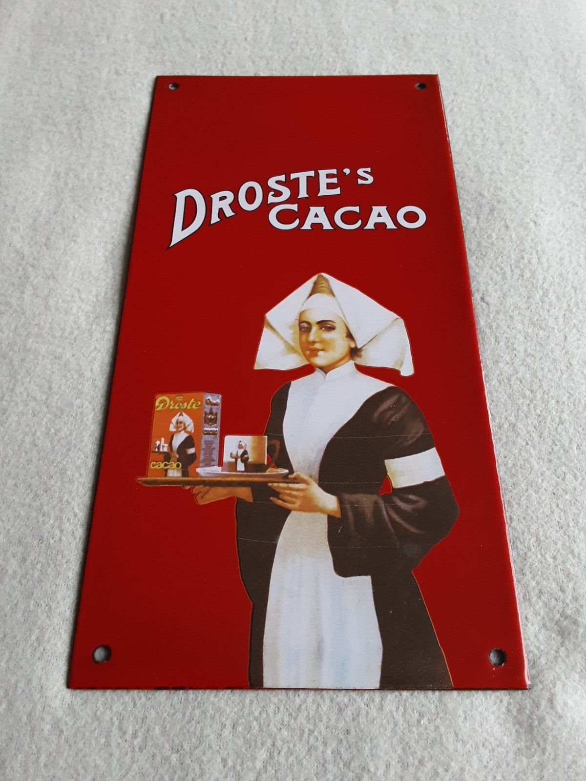 DROSTE HAARLEM , EMAILE BORD., Verzamelen, Ophalen of Verzenden, Zo goed als nieuw, Reclamebord