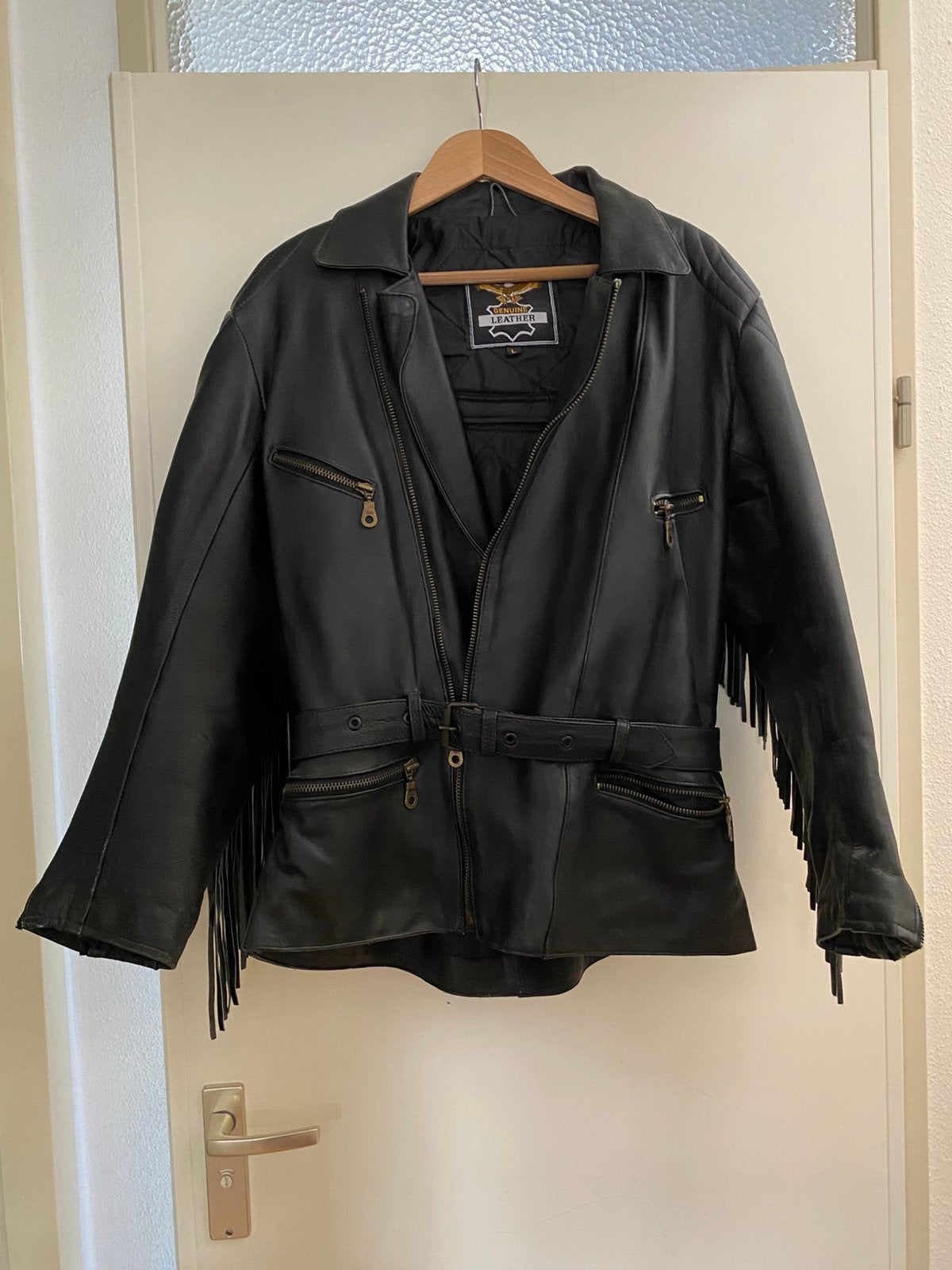 Leren jas, Ophalen, Zo goed als nieuw, Maat 56/58 (XL), Bruin