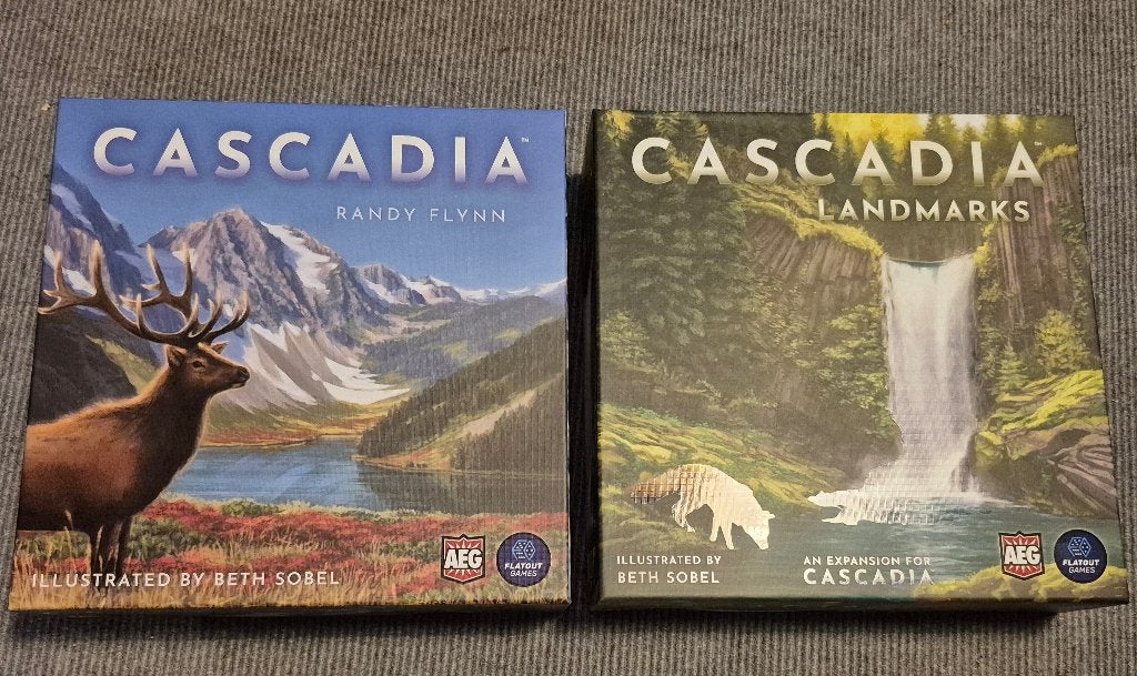 Cascadia Engels Bordspel + Cascadia Landmarks Uitbreiding, Hobby en Vrije tijd, Gezelschapsspellen | Bordspellen, Een of twee spelers