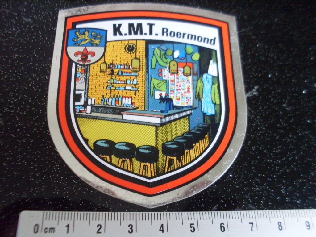 folie sticker kmt roermond  bar cafe leger, Verzenden, Zo goed als nieuw, Bedrijf of Vereniging