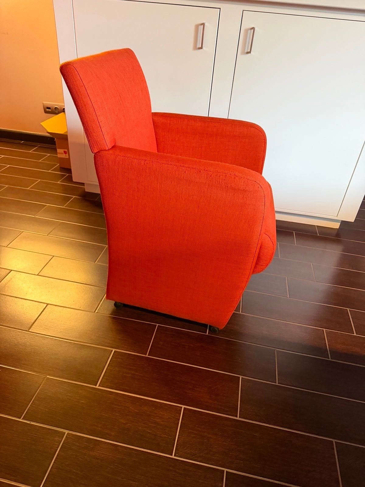 Ahrend Zes Oranje Stoelen - Comfortabel en Stijlvol, Ophalen, Gebruikt, Overige kleuren, Stof
