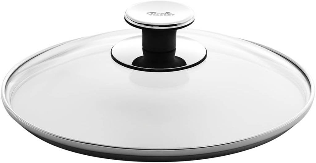 Nieuw | Fissler Hoogwaardig glasdeksel Ø 26cm | inox knop, Huis en Inrichting, Keuken | Potten en Pannen, Overige typen, Nieuw