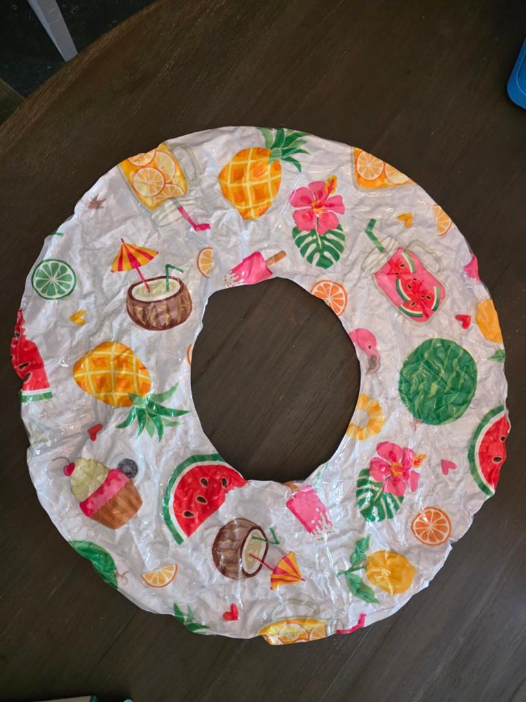 Opblaasbare zwemband voor kinderen met fruitprint, Ophalen of Verzenden, Gebruikt, Overige typen