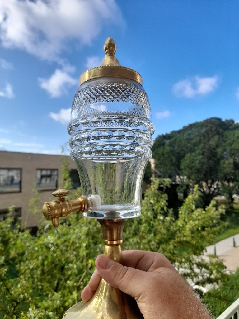 Antieke Absintfontein - Glas en Messing, Ophalen of Verzenden