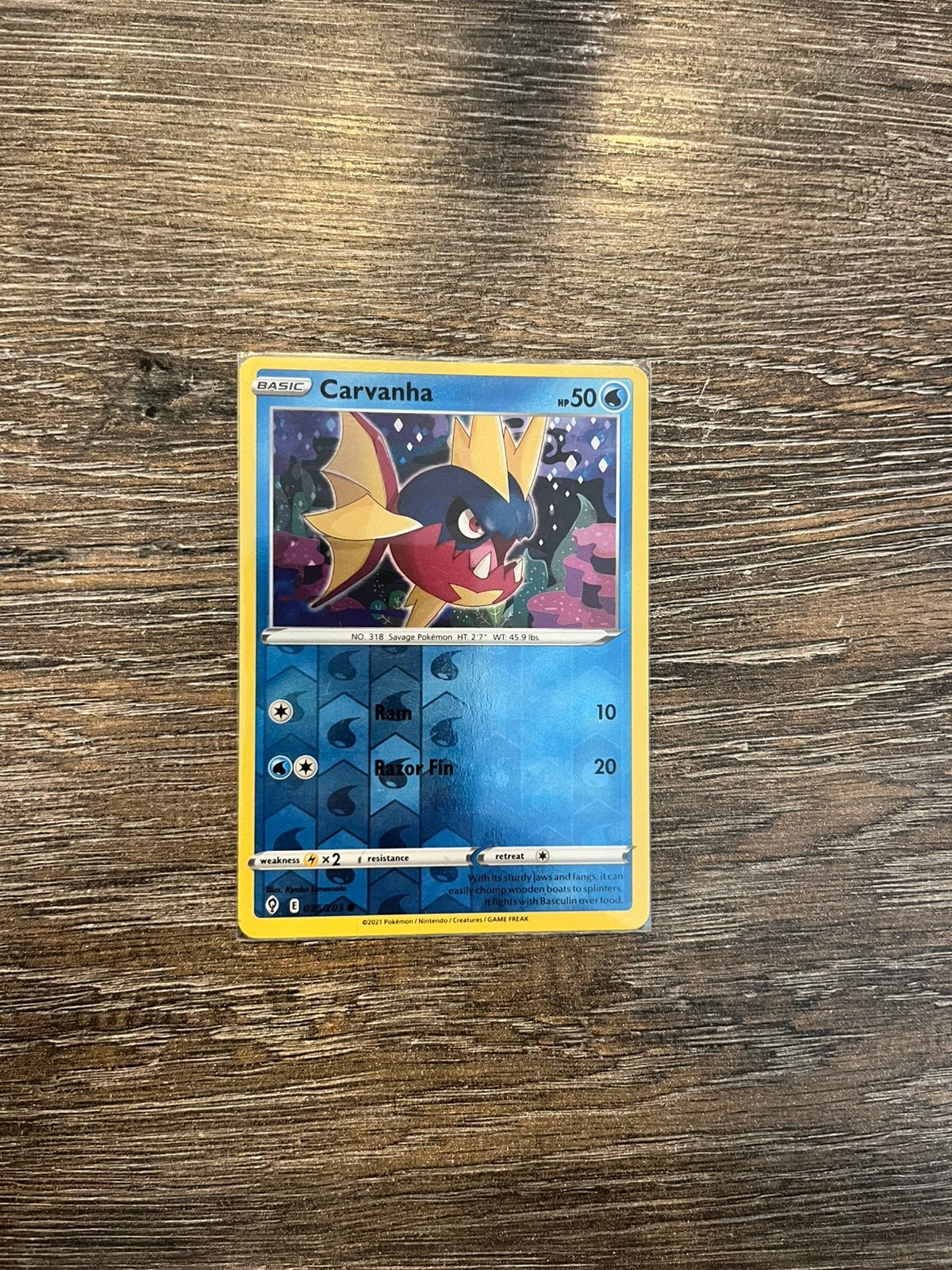 Carvanha EVS 035/203 reverse holo, Ophalen of Verzenden, Zo goed als nieuw