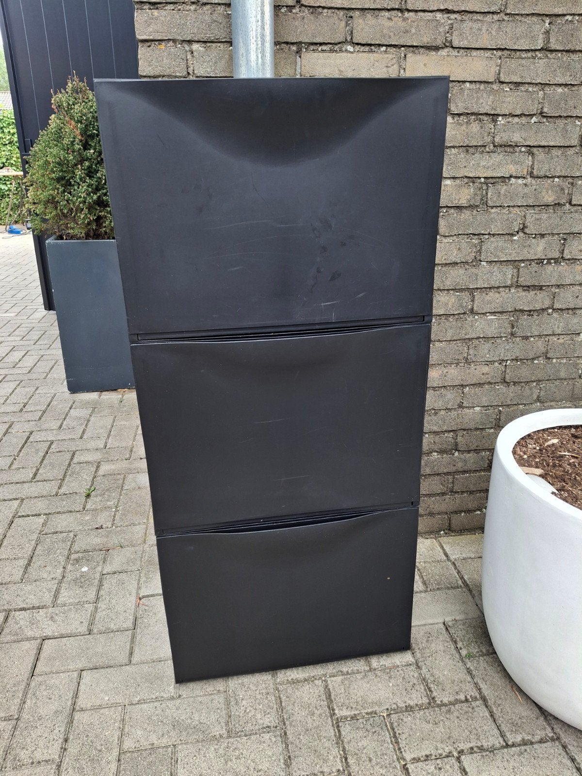 IKEA TRONES Schoenenkast - 3 stuks, zwart, Huis en Inrichting, Ophalen, Gebruikt, Modern