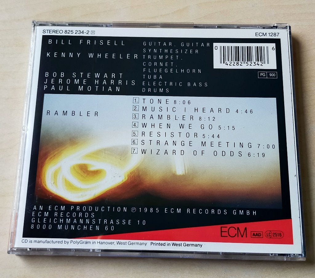 Bill Frisell - Rambler CD 1985/199? ECM, Ophalen of Verzenden, Zo goed als nieuw, Jazz