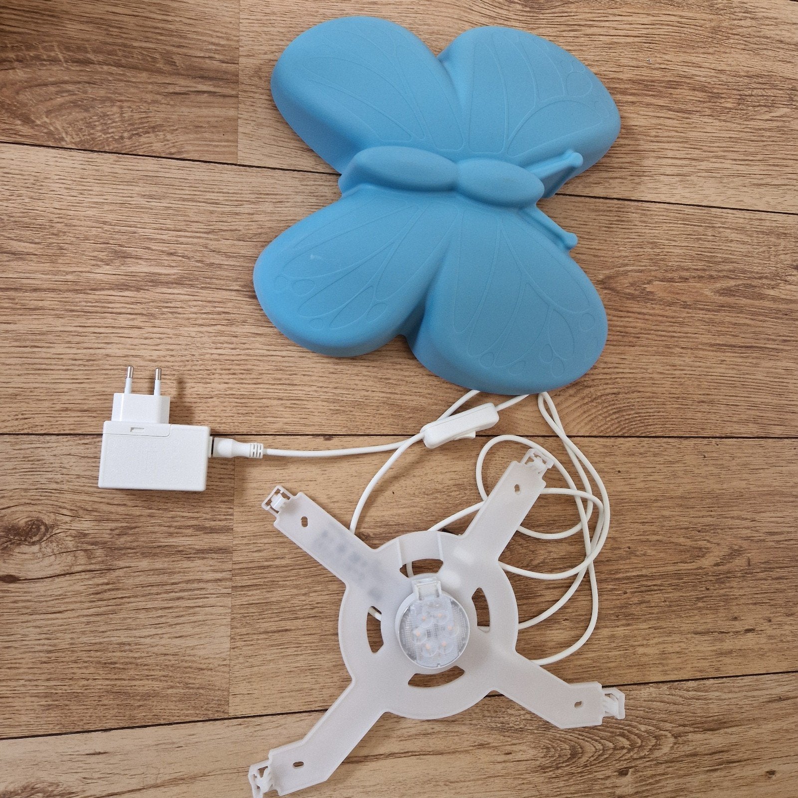 Leuke blauwe vlinderlamp voor kinderkamer, Ophalen of Verzenden, Zo goed als nieuw