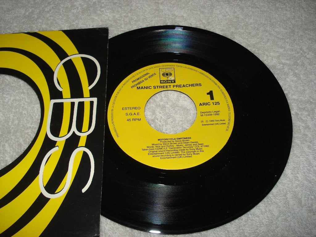 Manic Street Preachers PROMO  Motorcycle Emptiness  Orgineel, Originele persing, Ophalen of Verzenden, Zo goed als nieuw, Pop