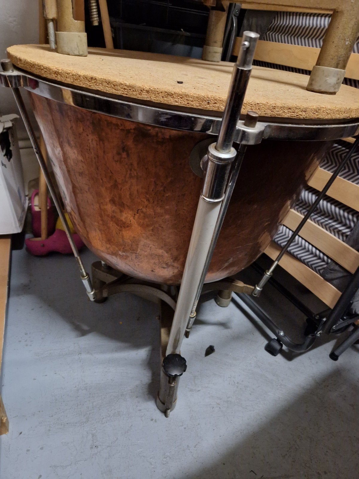 Koperen Pauken - Vintage Percussie Instrument, Ophalen of Verzenden, Gebruikt
