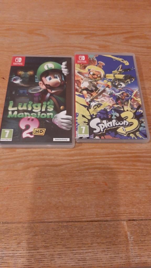 Luigi's mansion 2 + Splatoon 3, 1 speler, Ophalen of Verzenden, Zo goed als nieuw, Vanaf 3 jaar
