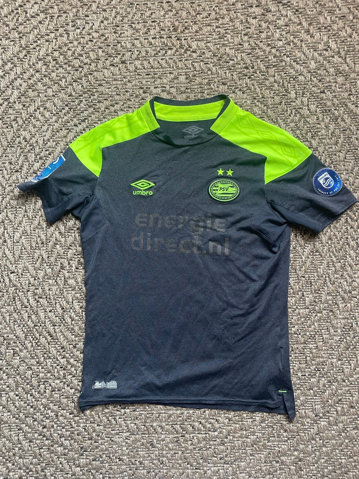 PSV Umbro Trainingsshirt Grijs/Neon Groen, Maat M, Ophalen of Verzenden, Zo goed als nieuw, Shirt