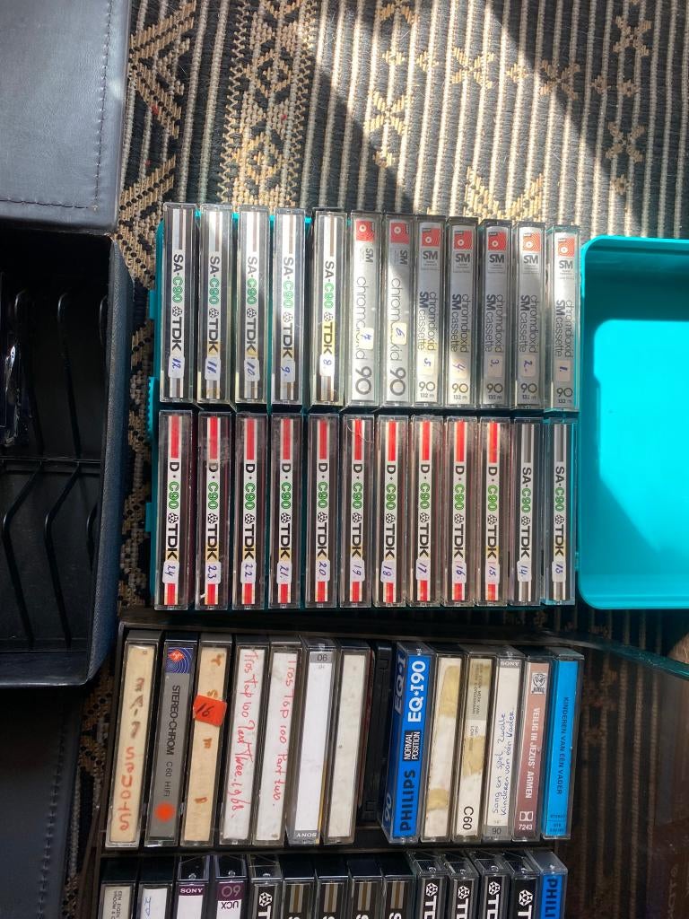Aantal koffers cassettebandjes, Gebruikt, -, 2 t/m 25 bandjes, Ophalen of Verzenden