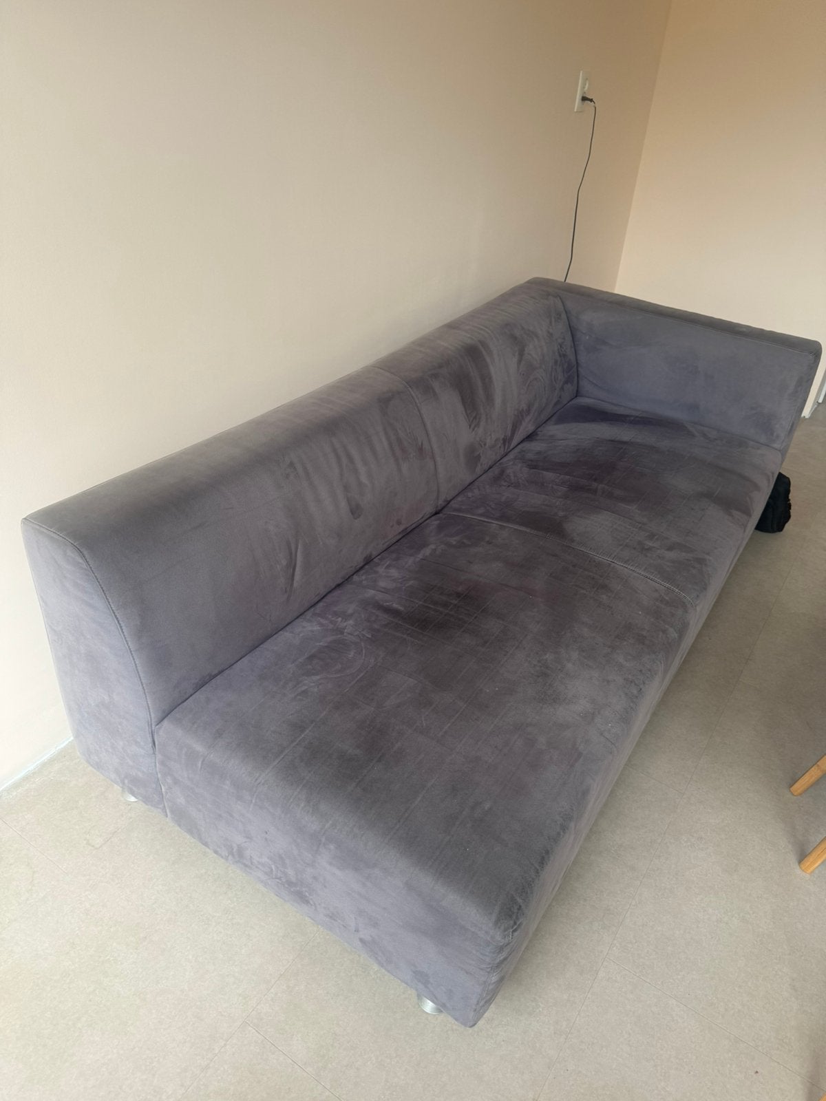 Design bank, 200cm breed, grijs, Machalke, 150 tot 200 cm, Ophalen of Verzenden, Zo goed als nieuw, Rechte bank