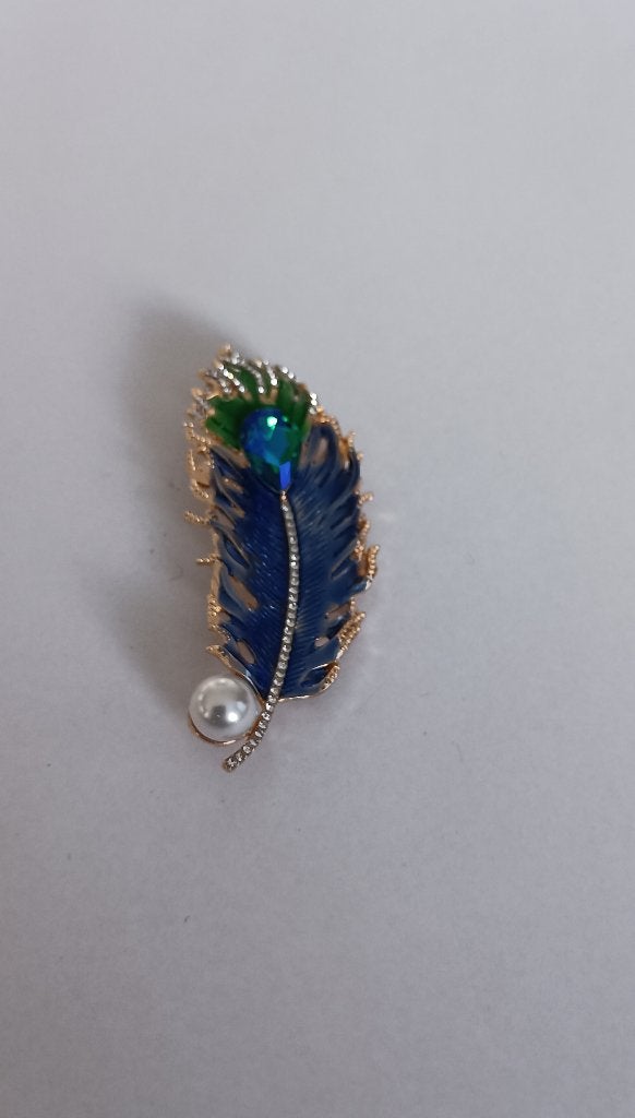 Veer broche, Sieraden, Tassen en Uiterlijk, Overige materialen, 4 tot 7 cm, Overige kleuren, Nieuw