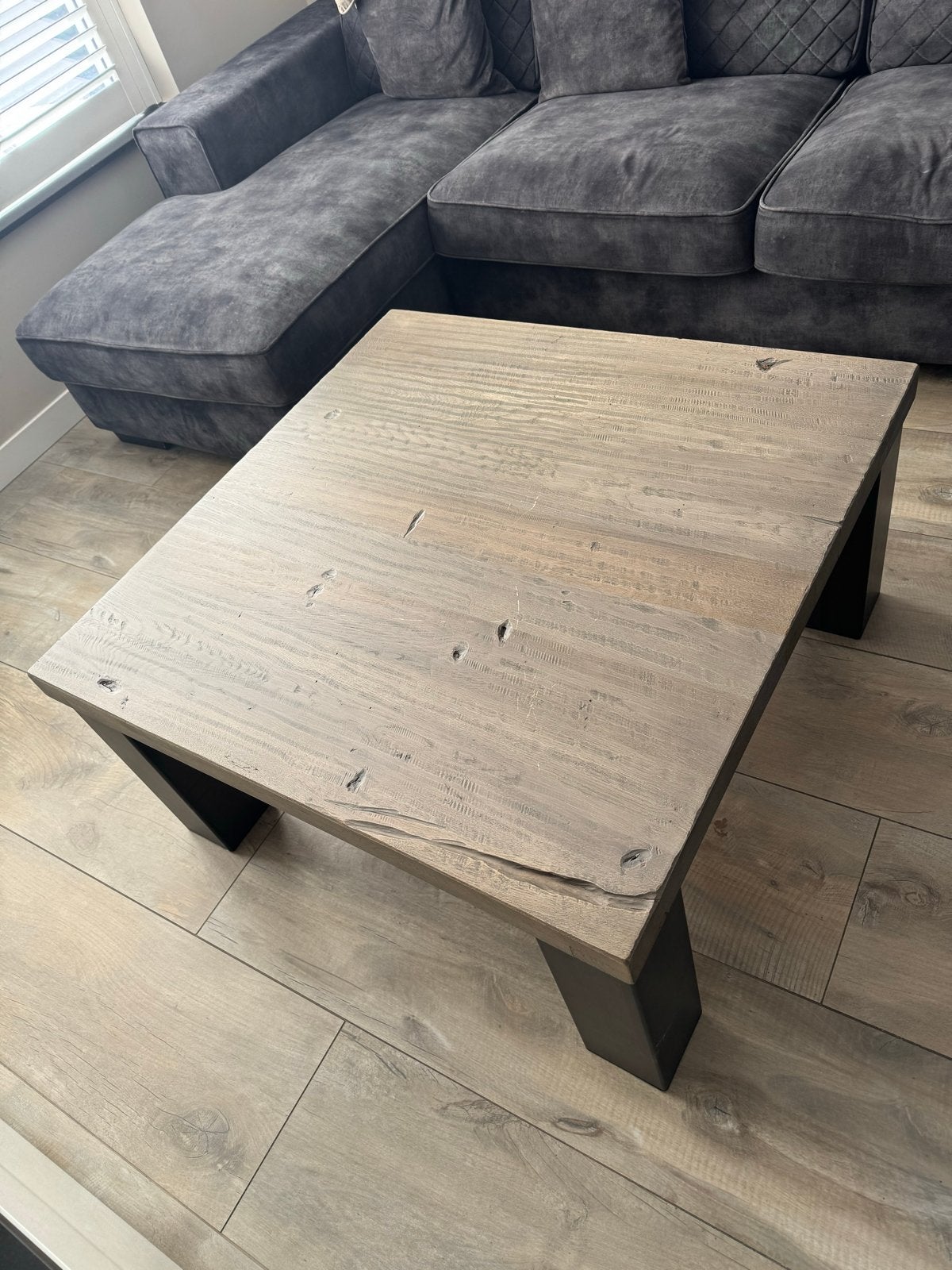 Robuuste salontafel, Huis en Inrichting, Tafels | Salontafels, Ophalen, Gebruikt, 100 tot 150 cm, 50 tot 100 cm