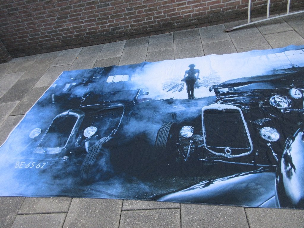 Vintage wanddecoratie met klassieke retro auto, Ophalen of Verzenden, Zo goed als nieuw, Overige typen