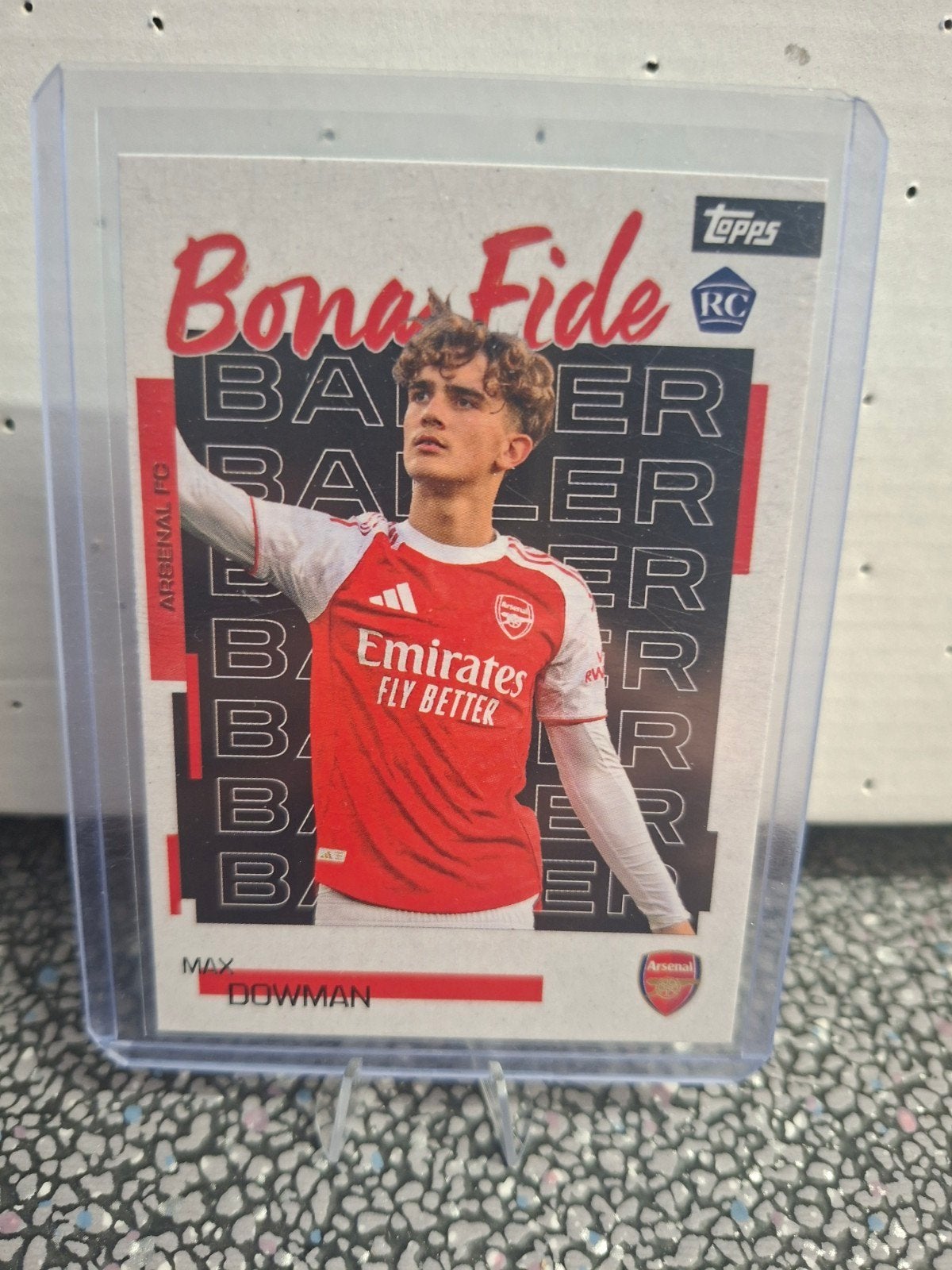 max dowman rookie kaart bona fide arsenal voetbal topps, Ophalen of Verzenden, Zo goed als nieuw, Plaatje
