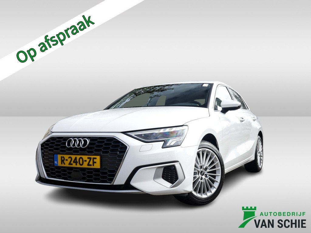 Audi A3 Sportback 30 TFSI Advanced edition 1e-Eig. & Dealer-, 12 maanden, Stof, Gebruikt, Wit