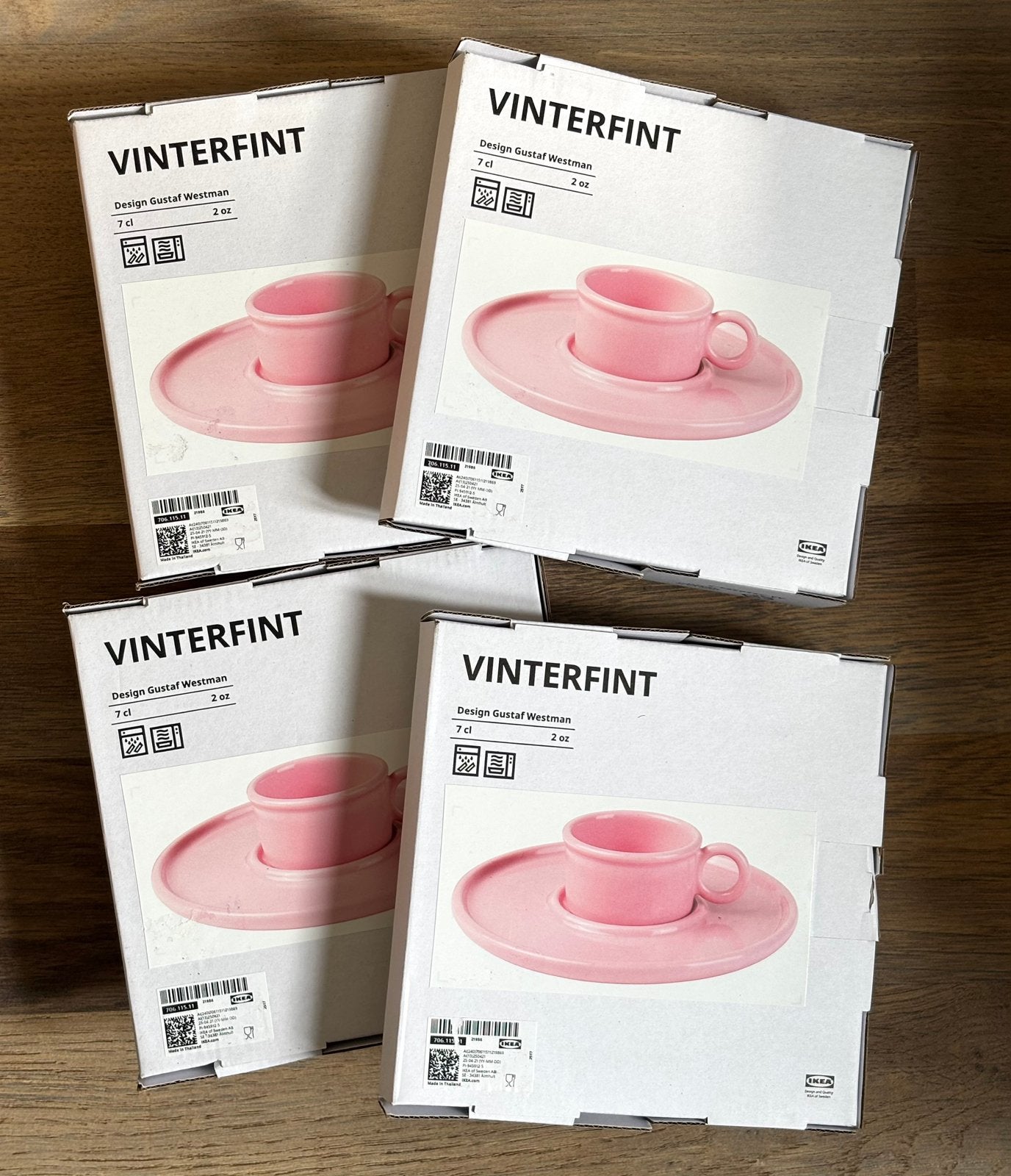 IKEA Kop en Schotel setje (4 stuks), Verzenden, Zo goed als nieuw