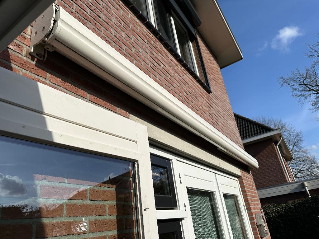Elektrisch Zonnescherm (4m breed x 3m uitval) gedemonteerd!, Ophalen, Gebruikt, Elektrisch, 150 tot 300 cm