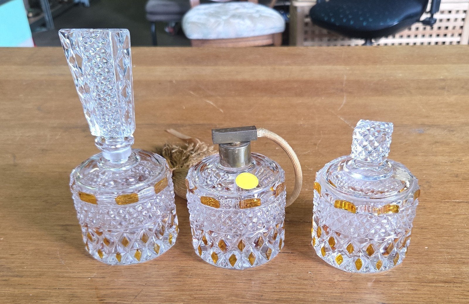 art deco parfumflesje parfum set, Antiek en Kunst, Ophalen of Verzenden