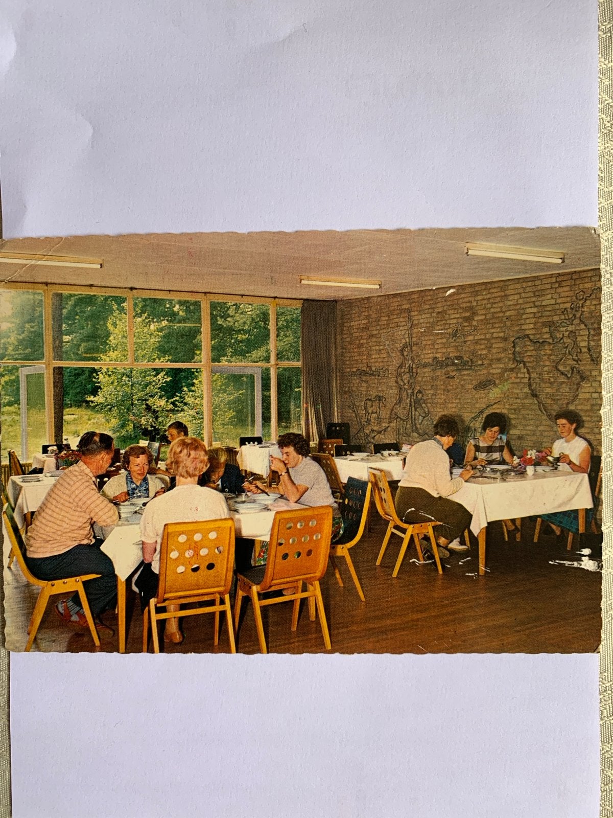 Oude ansichtkaart: Eetzaal Henry Dunant Huis Zeist, Verzamelen, Ophalen of Verzenden, 1960 tot 1980, Gelopen, Utrecht