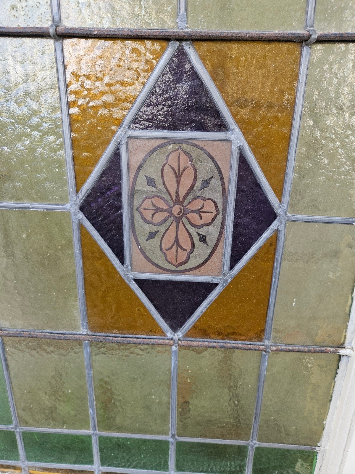 Antiek Glas-in-lood Raam - Uniek Decoratief Stuk, Ophalen of Verzenden
