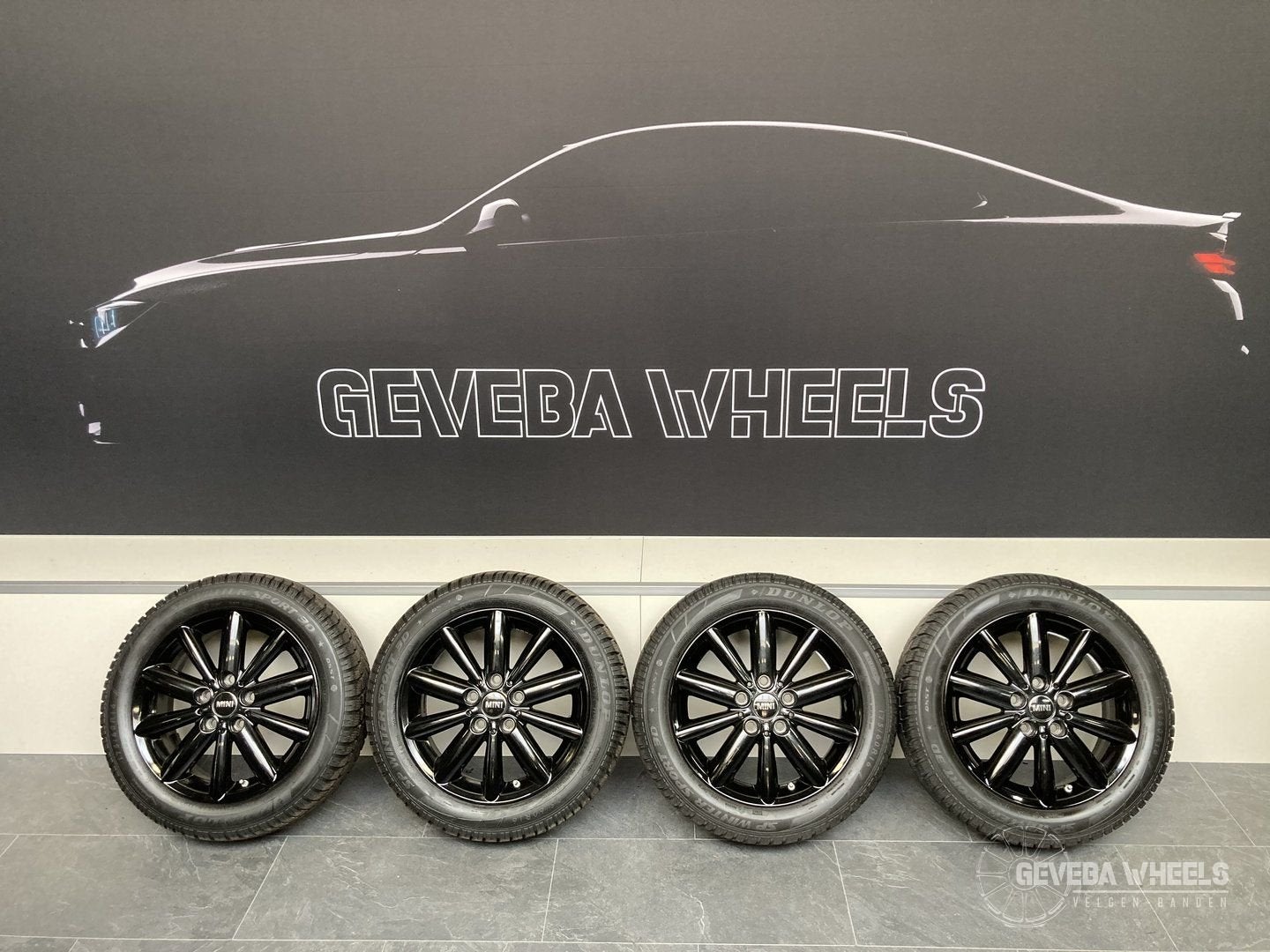 16” originele Mini Cooper One Cabrio S velgen + winterbanden, Gebruikt, 175 mm, -, Banden en Velgen