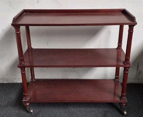 Antique English Victorian Mahony Dumbwaiters / Buffet, Ophalen
