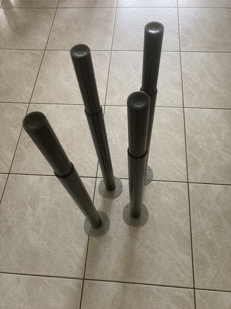 Tafelpoten verstelbaar, Tafelpoot, Minder dan 50 cm, 50 tot 100 cm, Rond