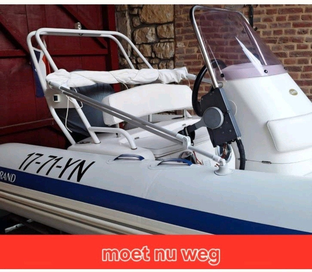 Grand Golden Line 480 RIB boot 60PK zonnedek biminitop radio, Ophalen, Gebruikt, Minder dan 70 pk, 60 pk