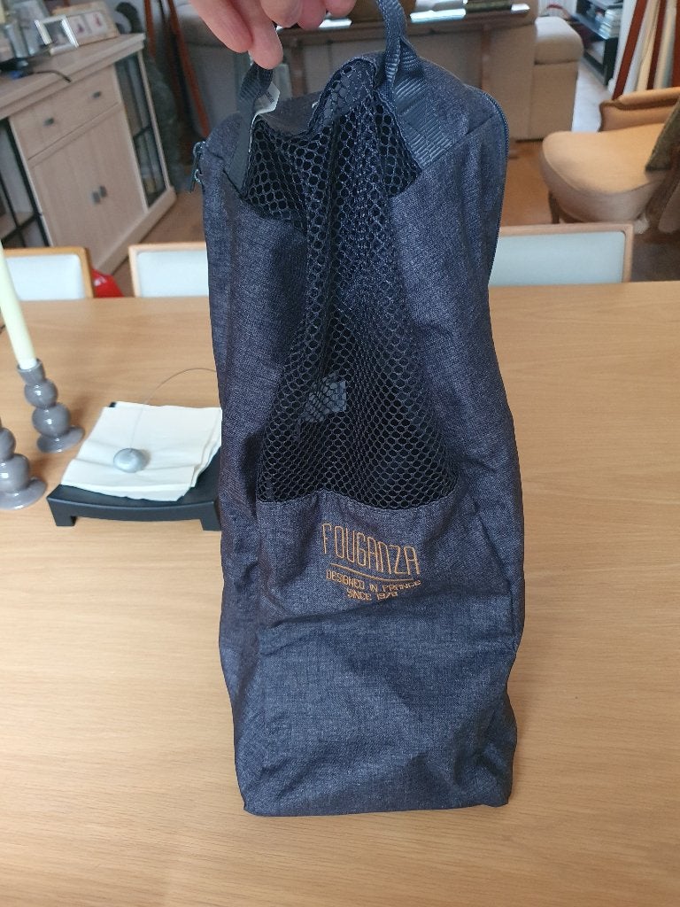 Paardrijlaarzen tas, Dieren en Toebehoren, Ophalen, Fouganza, Zo goed als nieuw, Grijs
