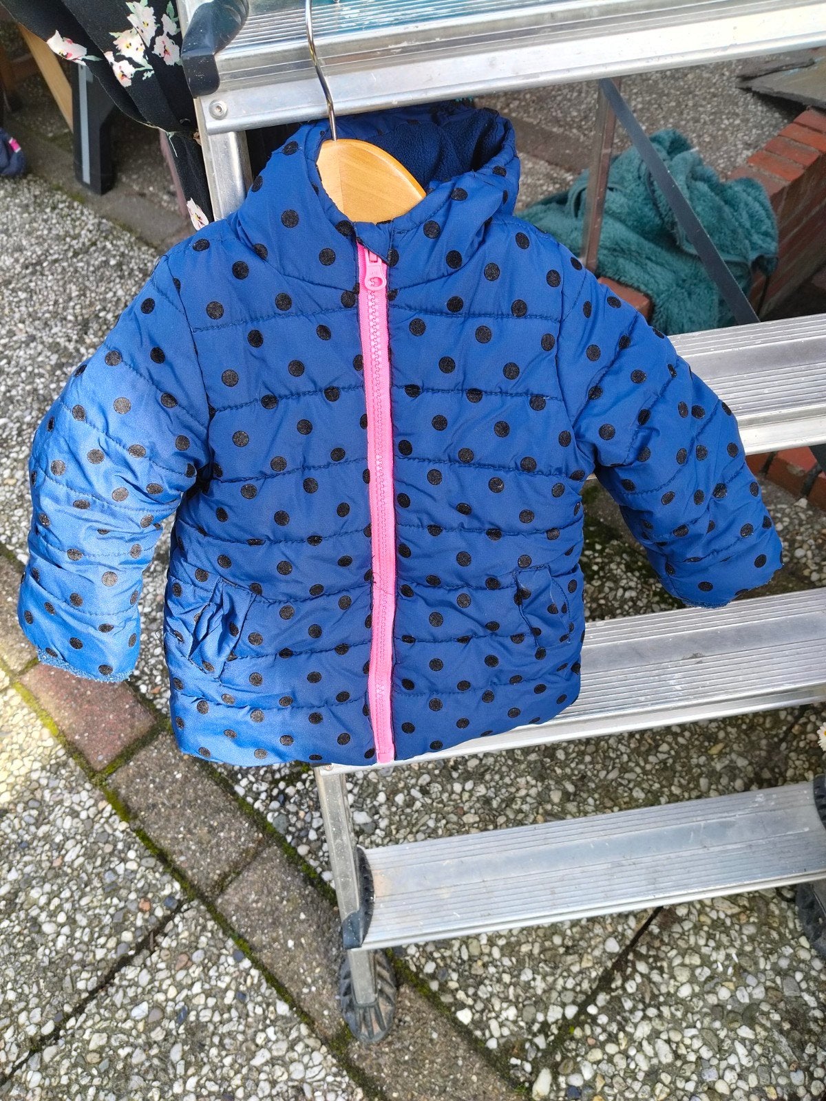 winterjas maat 68, Meisje, Baby Blue, Ophalen of Verzenden, Zo goed als nieuw