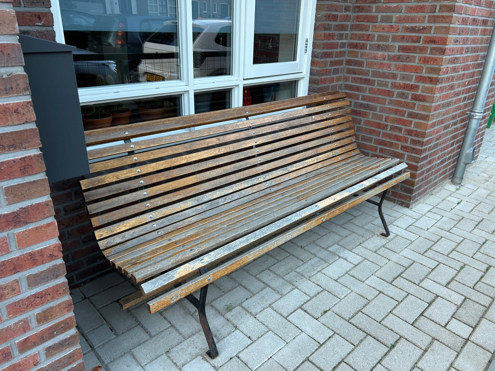 Lattenbank. Nostalgisch konkel bankje., Tuin en Terras, Ophalen, Gebruikt, Hout
