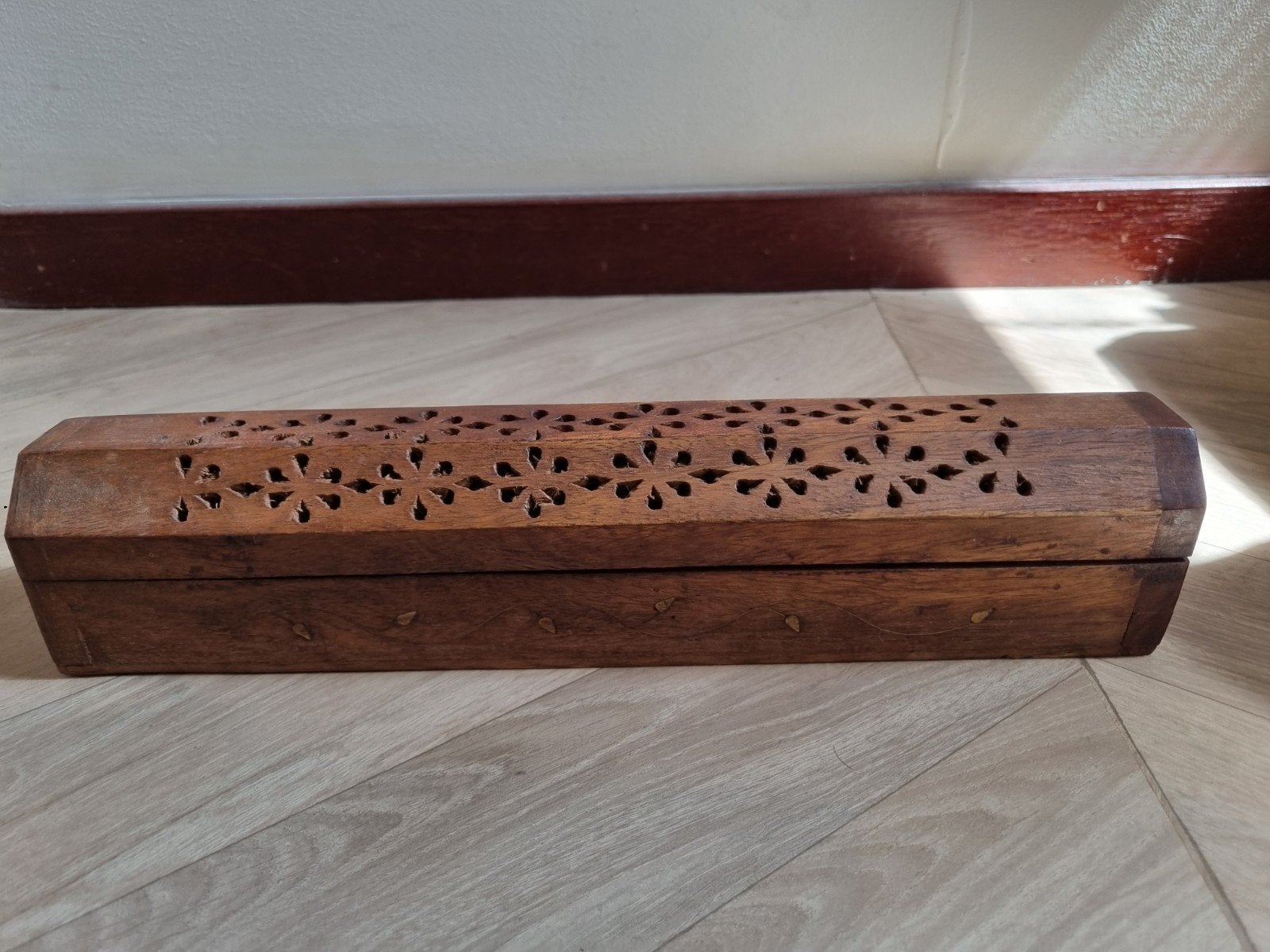 wierook brander, Antiek en Kunst, Hout, Bruin, Handgemaakt, Ophalen of Verzenden