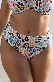 Elomi bikinibroek labelmaat 44 wit draagmaat 48 panterprint, Verzenden, Zo goed als nieuw, Wit, Zwembroek of Short