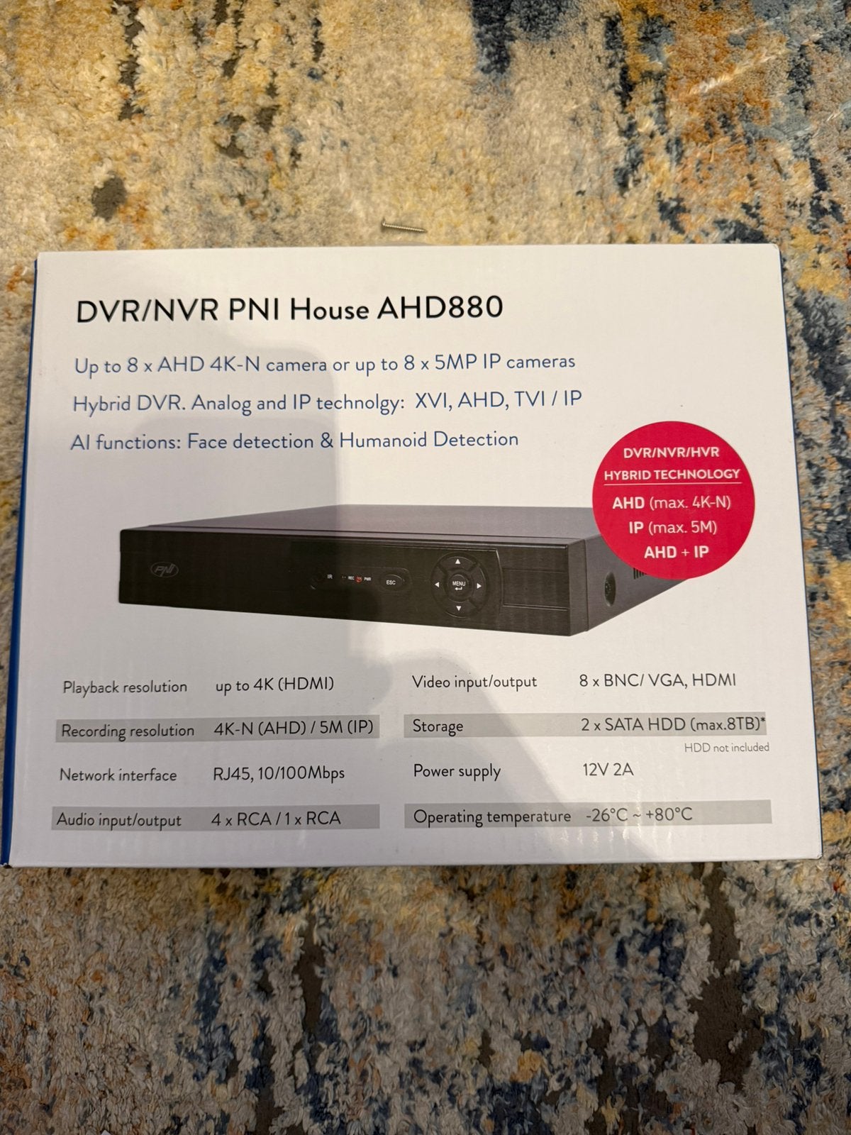 PNI AHD880 NVR – Getest met ONVIF en RTSP, diverse merken., Ophalen of Verzenden, Nieuw, Binnencamera
