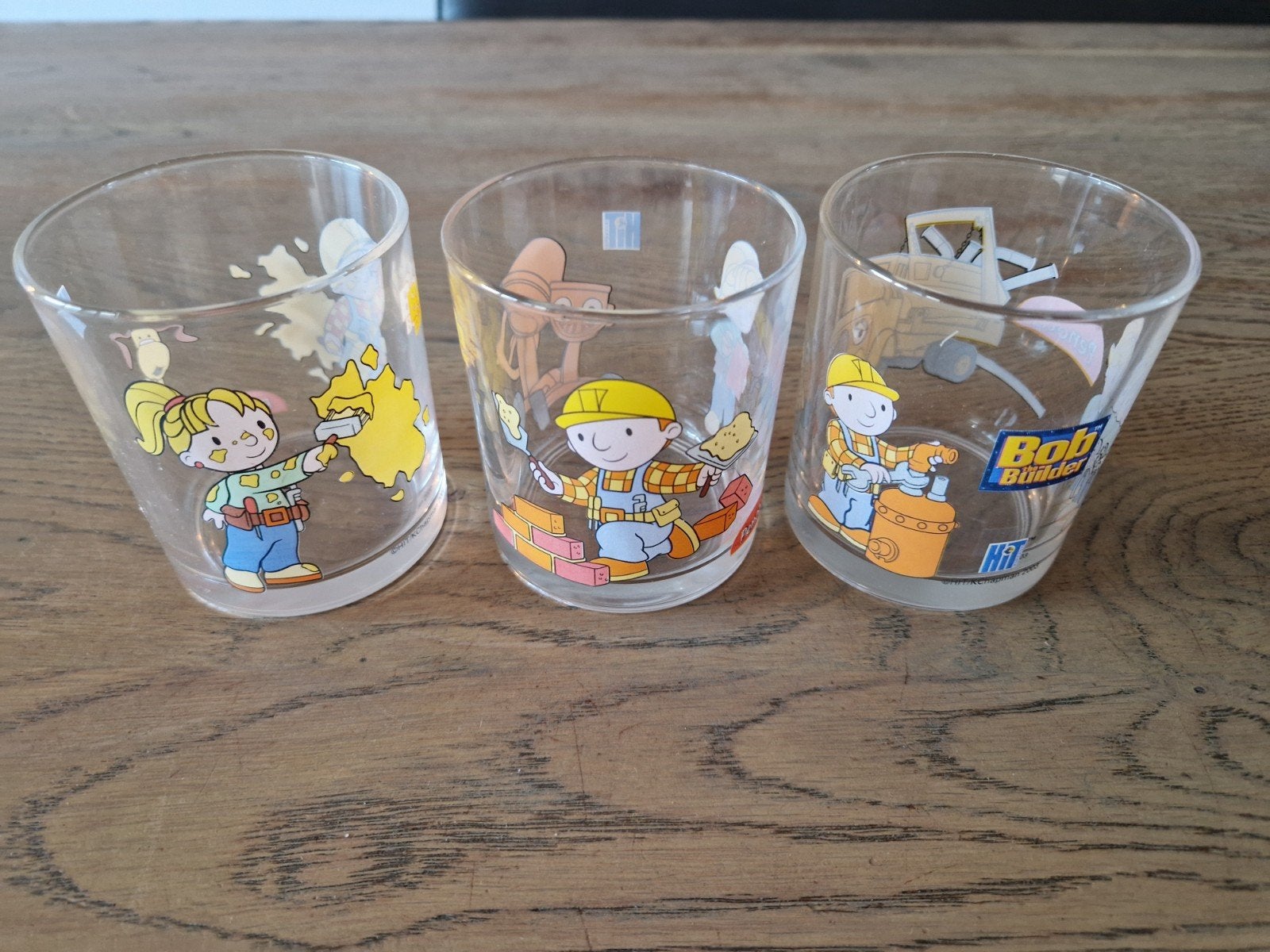 Bob de Bouwer Glazen Set - 3 Stuks, Kinderen en Baby's, Speelgoed | Overig, Ophalen of Verzenden, Gebruikt, Jongen of Meisje