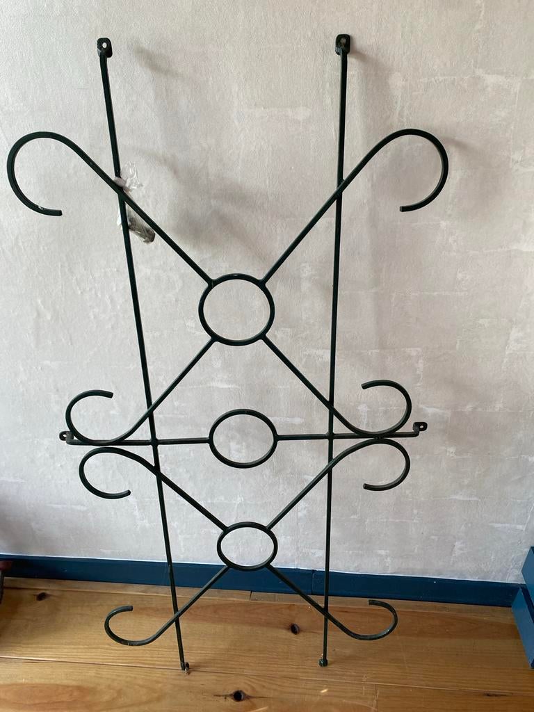 Donkergroen gietijzeren hekwerk voor achterdeur, Antiek en Kunst, Curiosa en Brocante, Ophalen