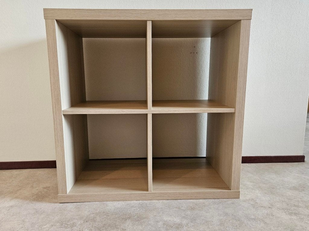 Ikea Kallax kast 4 vakken eikenkleur, Ophalen, 50 tot 100 cm, Zo goed als nieuw, Overige materialen