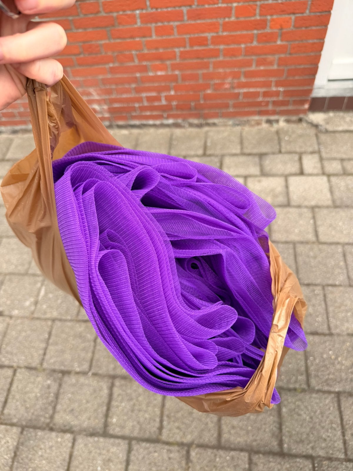 3x 7 meter glans tule paars, Hobby en Vrije tijd, Stoffen en Lappen, Ophalen of Verzenden, Nieuw