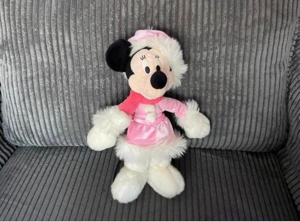 Disney knuffel uit Disneyland Paris van Minnie Mouse roze, Verzamelen, Disney, Ophalen of Verzenden, Mickey Mouse, Knuffel