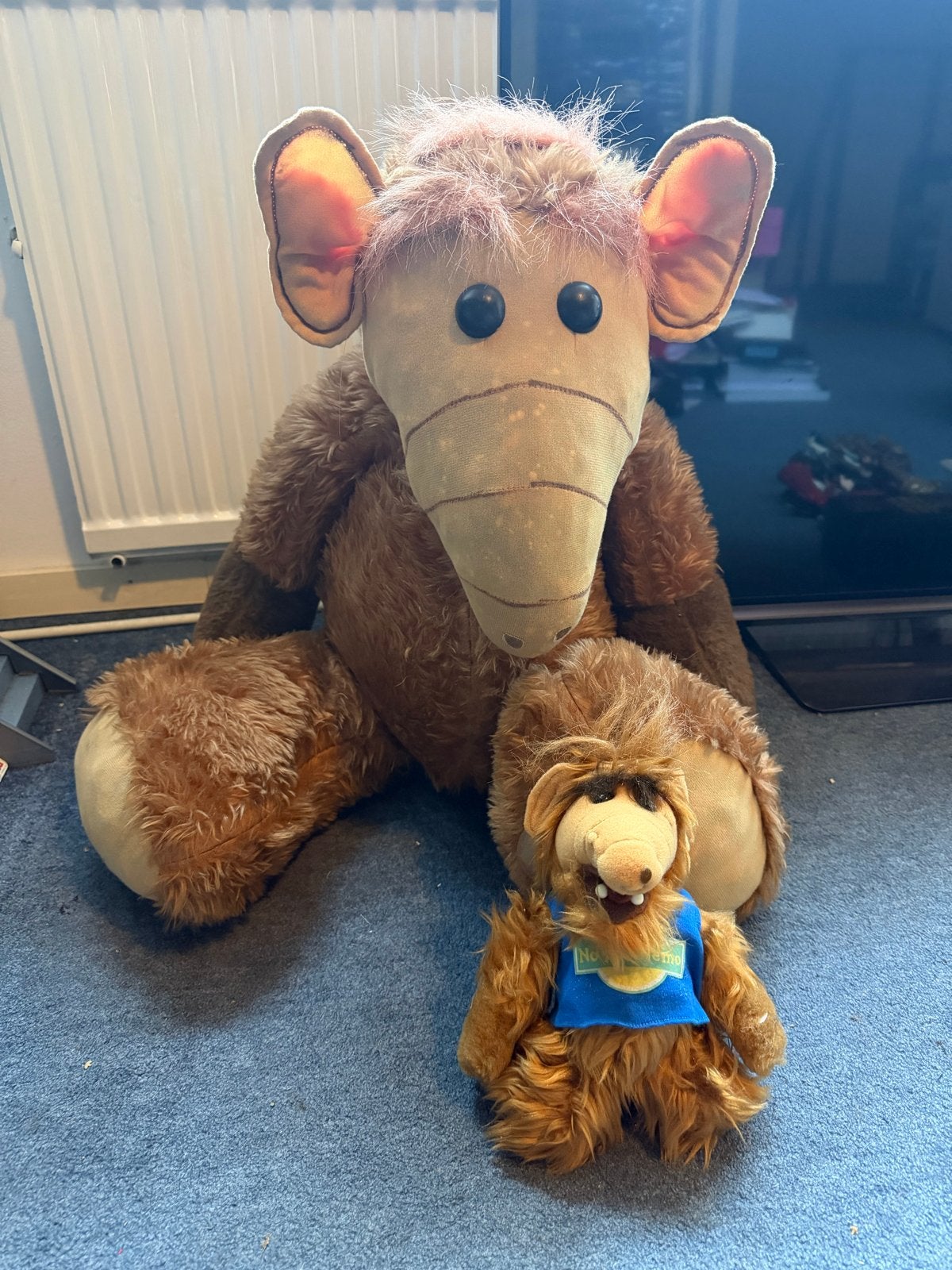 Grote en kleine ALF knuffels - Vintage set, Gebruikt, Overige karakters, Overige typen, Ophalen of Verzenden