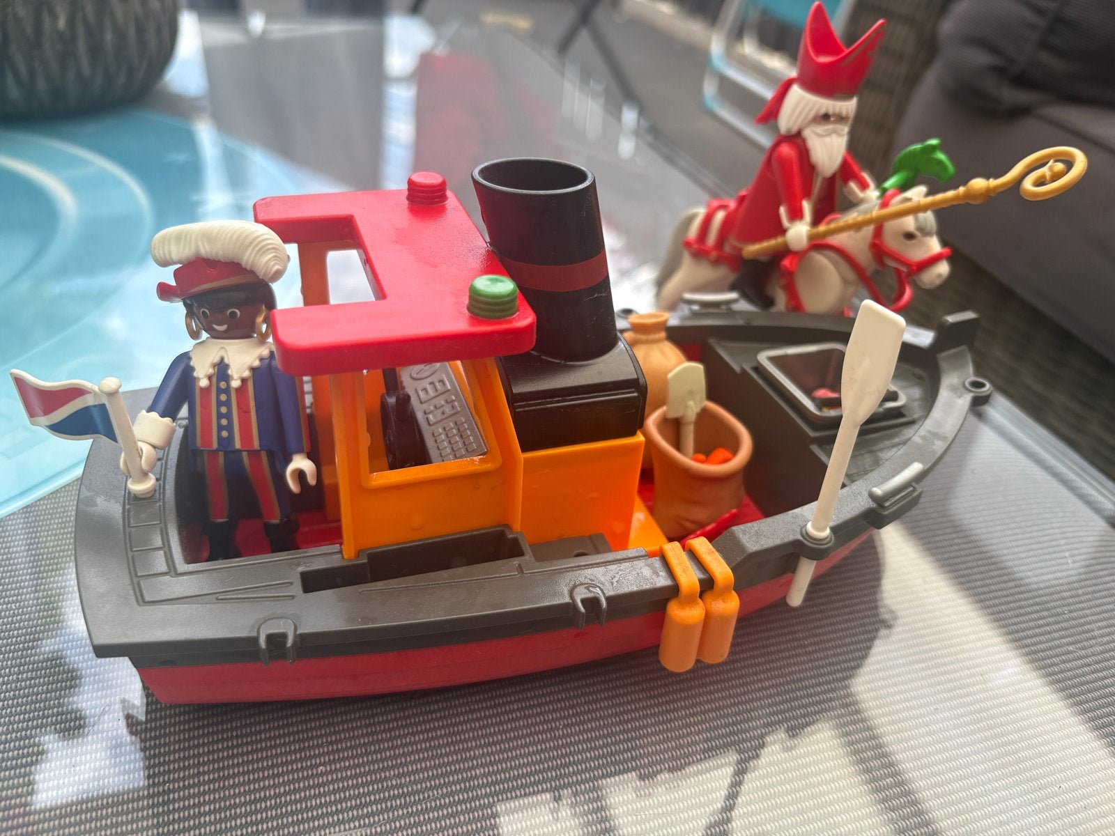 Playmobil Sinterklaas boot met Piet en Sinterklaas te paard, Kinderen en Baby's, Speelgoed | Playmobil, Gebruikt, Complete set