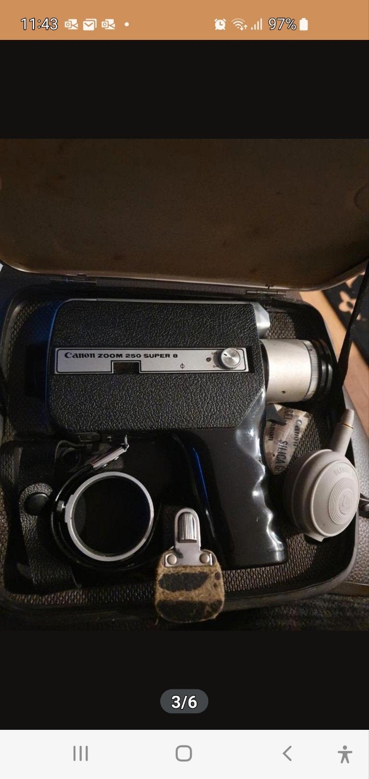 Canon Zoom 250 Super 8 Camera met koffer, Ophalen of Verzenden, 8mm, Camera