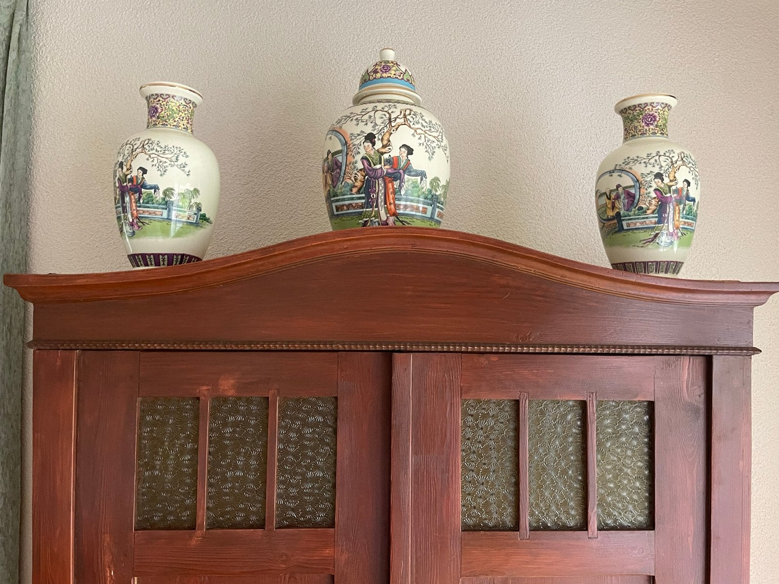 Set van 3 Chinese vazen met deksel, Antiek en Kunst, Antiek | Vazen, Ophalen