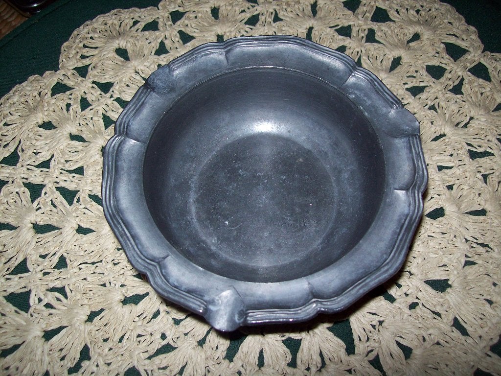 Asbak op 3 pootjes Tin, Antiek en Kunst, Antiek | Tin, Ophalen of Verzenden