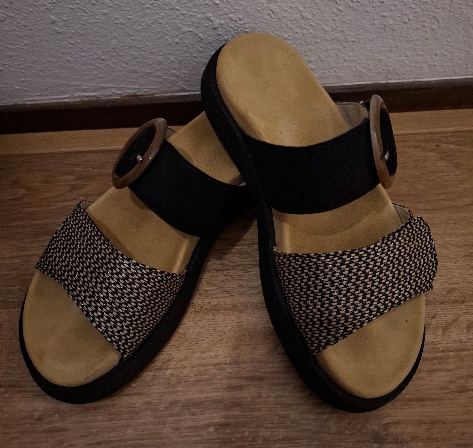 Remonte sandalen maat 38, Slippers, Zwart, Ophalen of Verzenden, Nieuw