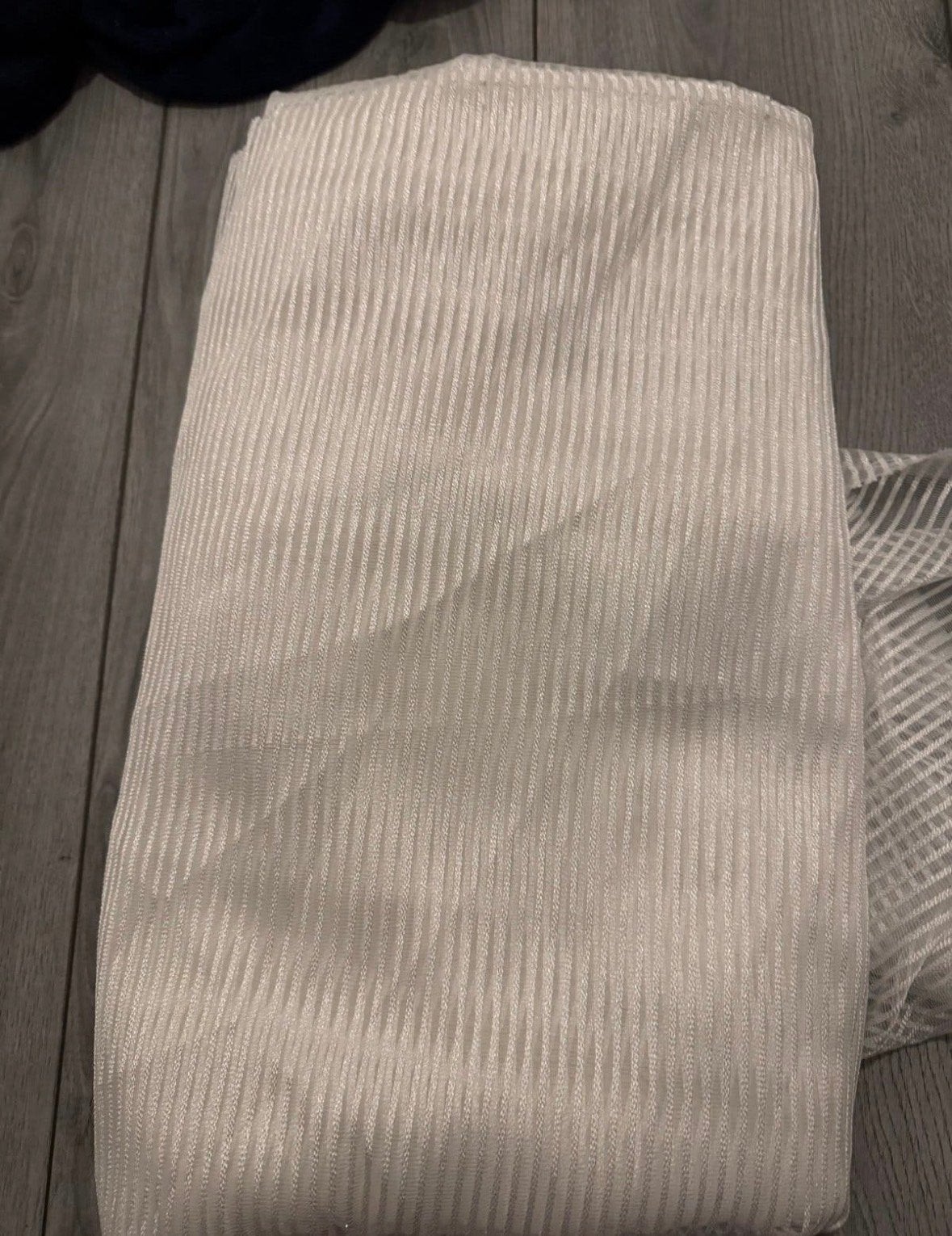 Witte vitrage met streepmotief, Vitrage, Wit, Nieuw, Ophalen of Verzenden